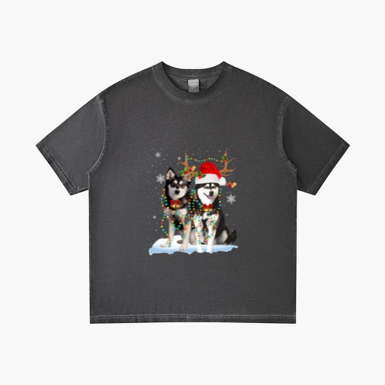 Discover Alaskan Klee Kai Christmas Tree Lights Reindeer Xmas Pajama 151 Gradient T Shirts