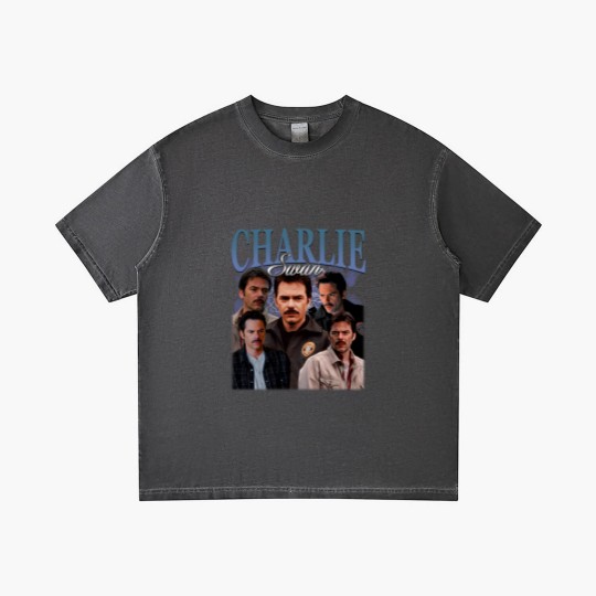 Discover Charlie Swan Vintage Washed Gradient T Shirts,Retro Billy Burke Gradient T Shirts