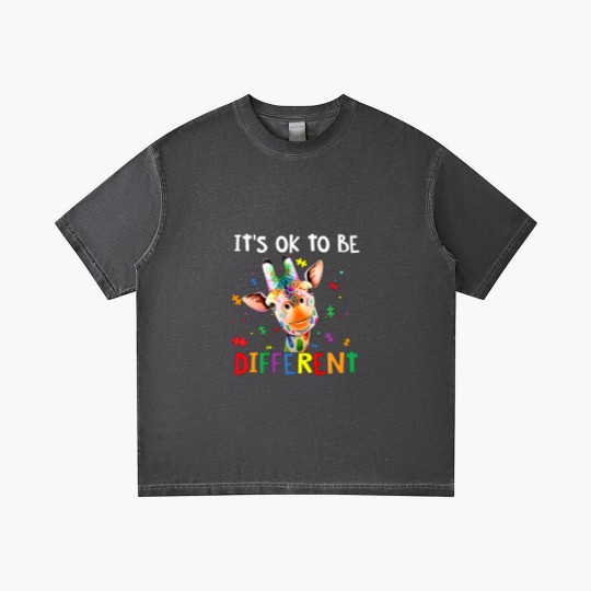 Discover Autism Awareness Cute Giraffe Animal It's Ok To Be Gradient T Shirts