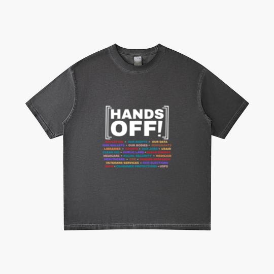Discover Hands Off Gradient T Shirts, Hands Off Rally, Hands off social security