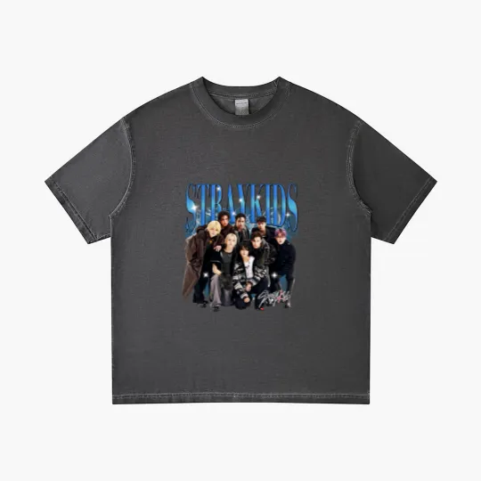 Discover Stray Kids Vintage 90s Bootleg Gradient T Shirts, Stray Kids Tour 2025 Gradient T Shirts