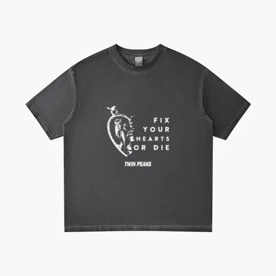 Discover Fix Your Hearts or Die Gradient T Shirts, Unisex Gradient T Shirts, Twin Peaks Gradient T Shirts, David Lynch Gradient T Shirts, TV Show Fans Gradient T Shirts