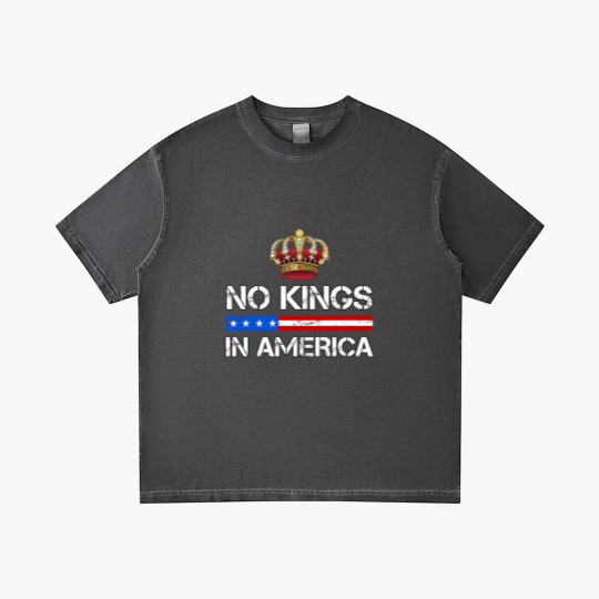 Discover No Kings In America Gradient T Shirts, Protest Gradient T Shirts, Political Gradient T Shirts, Anti-Trump Gradient T Shirts