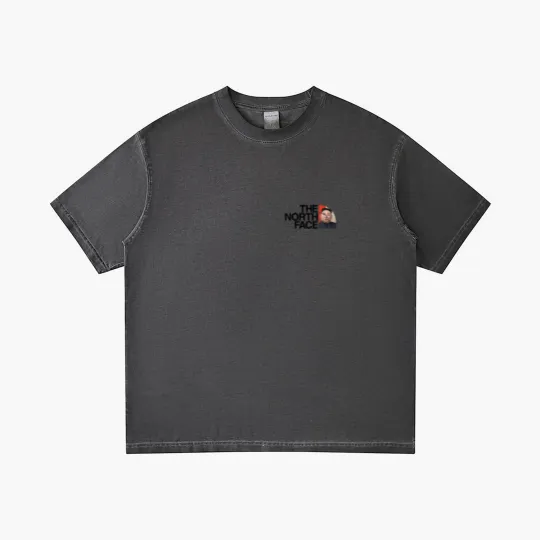 Discover North Face Hijacked Unisex Gradient T Shirts, Kim Jong Un Parody Gradient T Shirts, Funny Gift, Black Humor, Memes, meme Gradient T Shirts