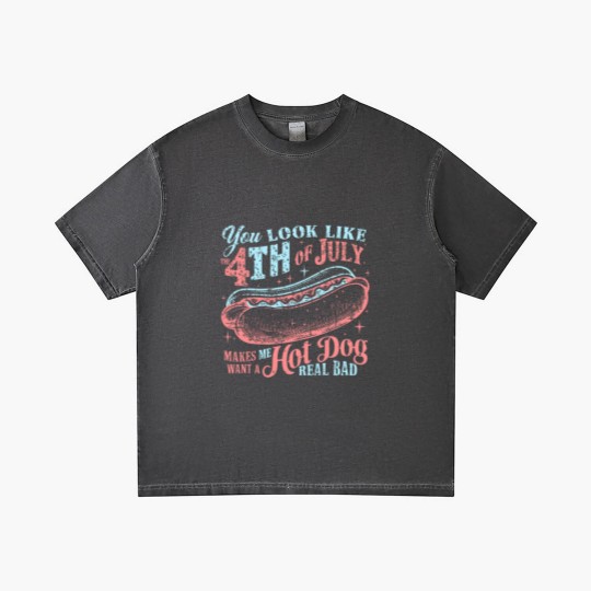 Discover You Look Like The 4th Of July, Makes Me Want A Hot Dog Real Bad Gradient T Shirts