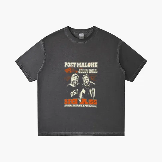 Discover Post Malone Jelly Roll Tour Gradient T Shirts, Posty Beautifully Broken Rapper Gradient T Shirts, Jelly Roll Gradient T Shirts