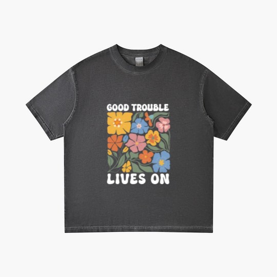 Discover Floral Good Trouble Lives On Gradient T Shirts, Resistance Gradient T Shirts, John Lewis Gradient T Shirts