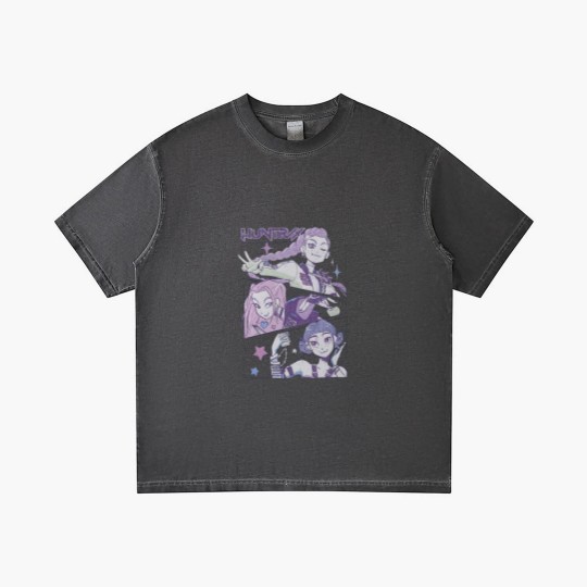 Discover Kpop Demon Hunters Gradient T Shirts, Huntrix Gradient T Shirts