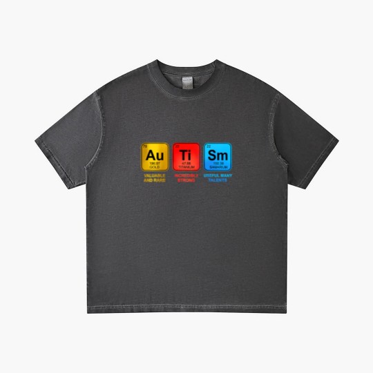 Discover Autism Awareness Women Men Kids Elements Periodic Table ASD Gradient T Shirts