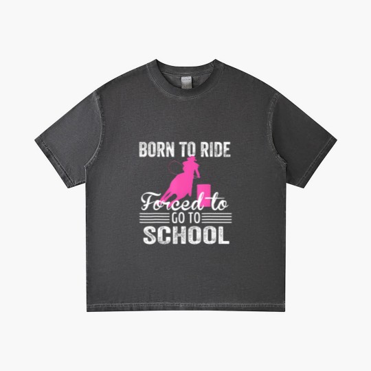 Discover Born Ride Horse Forced To Go To School Funny Barre Gradient T Shirts
