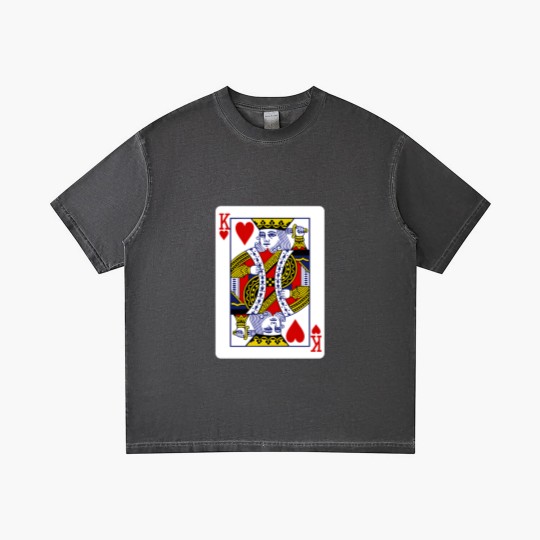Discover King of Hearts Playing Card Gradient T Shirts
