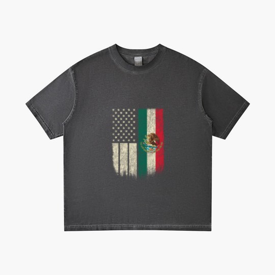 Discover Mexican American Patriot Mexican American Flag Gradient T Shirts