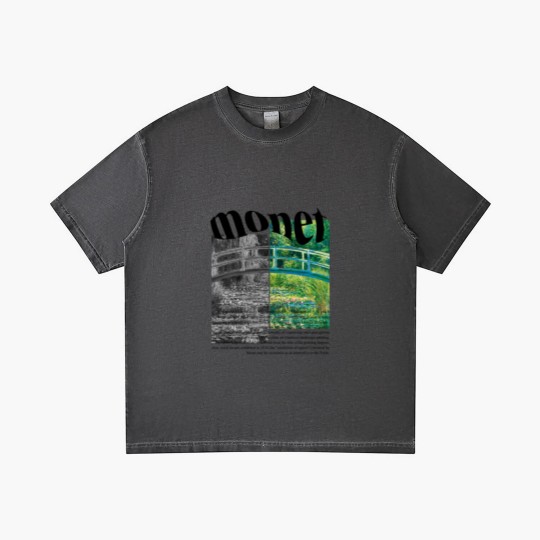 Discover Claude Monet Gradient T Shirts, Minimalist Art, The Water-Lily Pond Gradient T Shirts