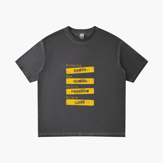 Discover Birthplace Earth Grunge - Human Freedom Love Gradient T Shirts
