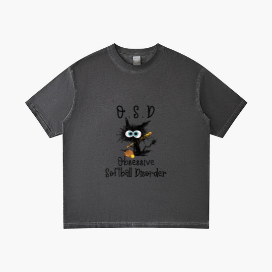 Discover Funny Black Cat Softball - O.S.D Obsessive Softbal Gradient T Shirts