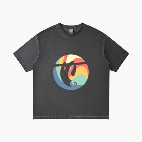 Discover Sloth Vintage Circle Gradient T Shirts