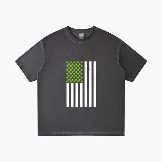 Discover Shamrock American Flag Gradient T Shirts