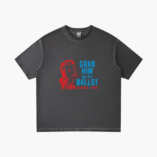 Discover Grab Him By The Ballot Kamala 2024 Funny Harris Election Gradient T Shirts