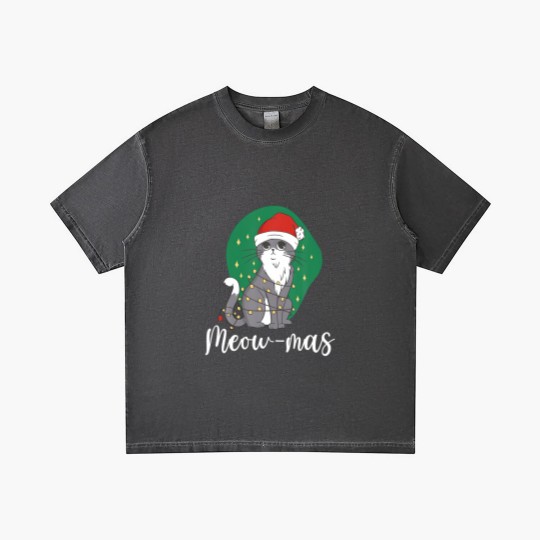 Discover Meow-Mas Cat Christmas Kitten Animal Christmas Tre Gradient T Shirts