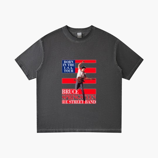 Discover Bruce Springsteen Born In Usa Tour Gradient T Shirts, Bruce Springsteen Usa Flag Gradient T Shirts