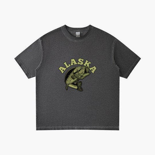 Discover Alaska USA State Travel Souvenir Funny Fishing Gradient T Shirts