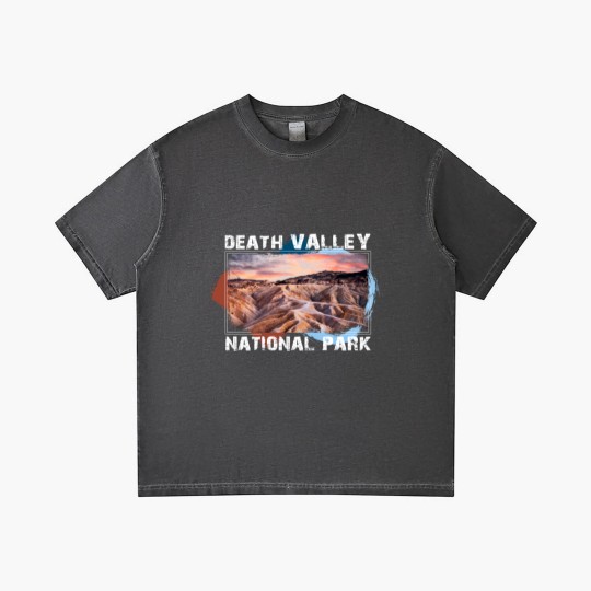 Discover Death Valley National Park Gradient T Shirts with Sunset Scene