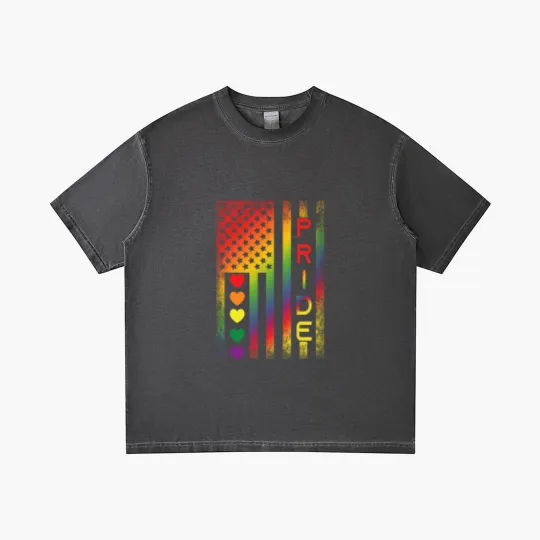 Discover Pride American Flag Gradient T Shirts