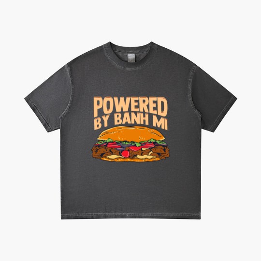 Discover Powered By Banh Mi Funny Vietnamese Food Gift Gradient T Shirts