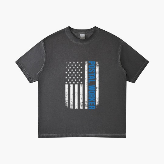 Discover American Postal Worker USA Flag 4th of July Gradient T Shirts