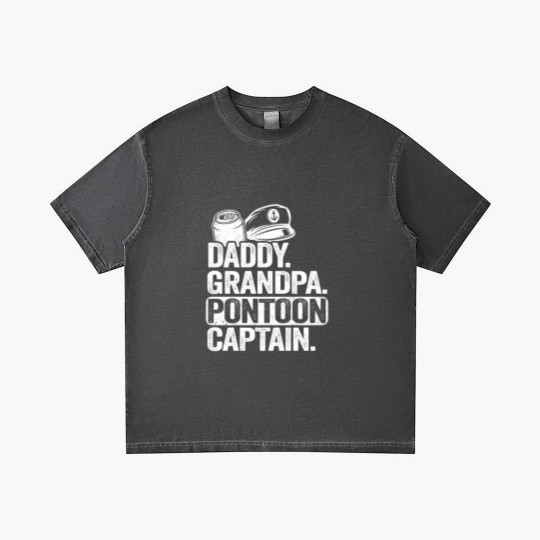 Discover Daddy Grandpa Pontoon Captain Funny Pontoon Gradient T Shirts