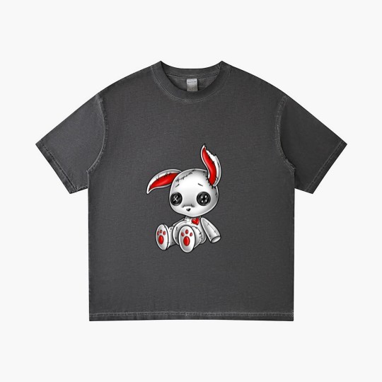 Discover Goth Bunny Cute Gothic White Bunny Gradient T Shirts