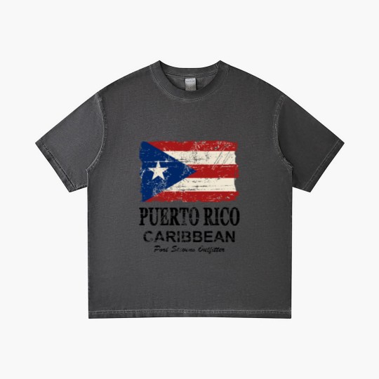 Discover Puerto Rico Flag - Vintage Look Gradient T Shirts