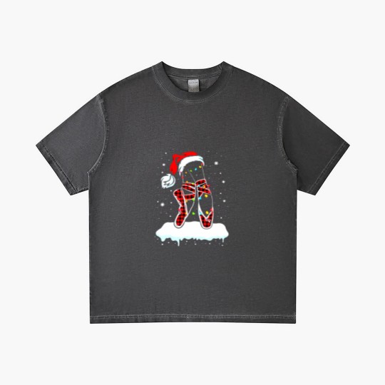 Discover Pink Ballet Shoes Christmas Lights Ballerina Pajam Gradient T Shirts