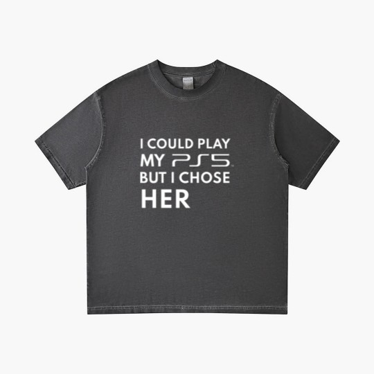 Discover Could play my PS5 White Gradient T Shirts