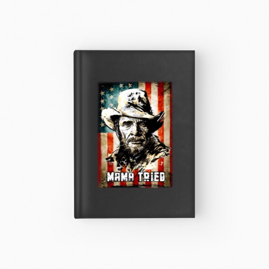 Discover Vintage Merle Haggard Mama Tried Black Hardcover Journal