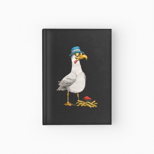 Discover Seagull with fries Hardcover Journal