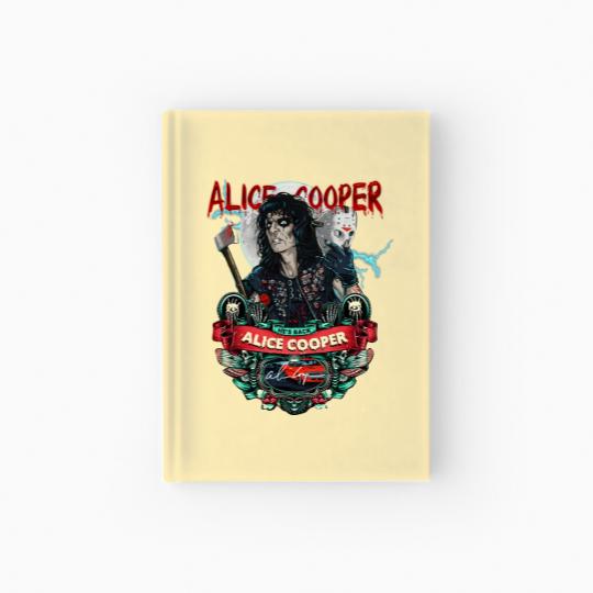 Discover Signature Alice Cooper He's Back Hardcover Journal, Alice Cooper Vintage