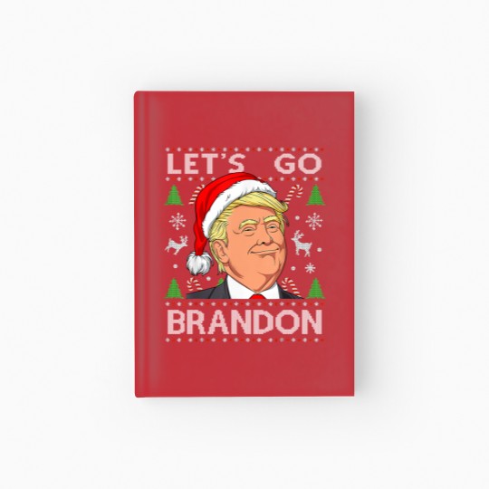 Discover Let's Go Brandon Trump Ugly Christmas Hardcover Journal