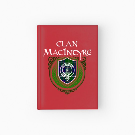Discover MacIntyre Surname Scottish Clan Tartan Crest Badge Hardcover Journal