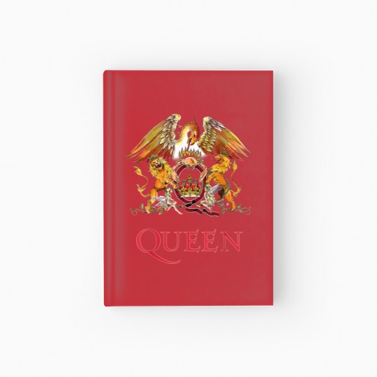 Discover Queen White Crest Freddie Mercury Brian May Hardcover Journal Hardcover Journal