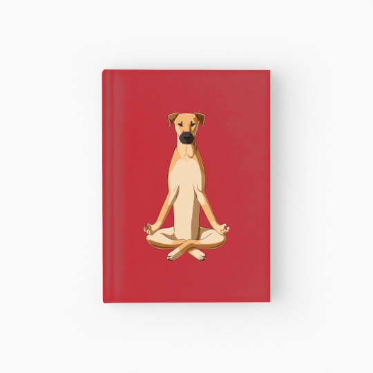 Discover Black Mouth Cur Dog meditate Hardcover Journal