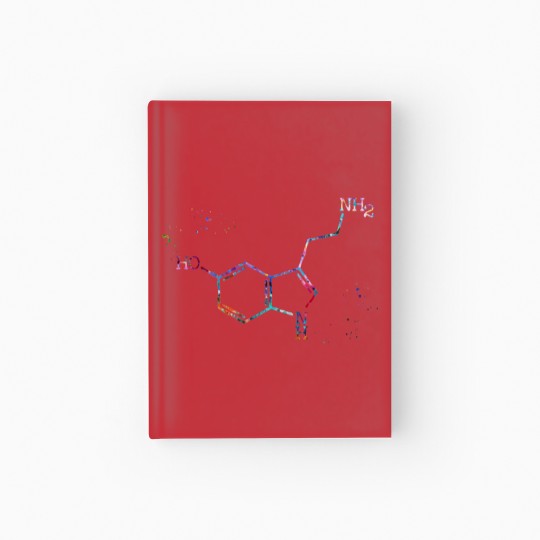Discover Serotonin Molecule Formula Hardcover Journal