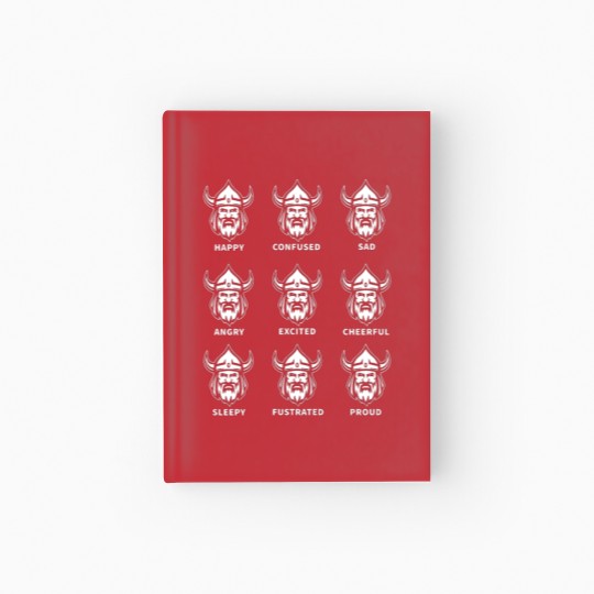 Discover Iceland Viking Emotions Faces Hardcover Journal