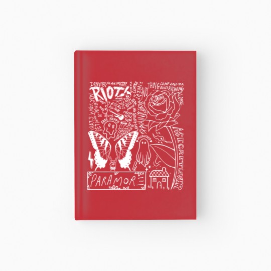 Discover Paramore Doodle Art Hardcover Journal, Vintage Paramore Album Lyrics Merch Hardcover Journal