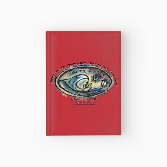 Discover Vintage Sunset Beach Banzai Pipeline, Hawaii Hardcover Journal