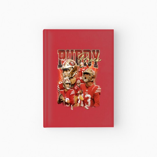 Discover Brock Purdy San Francisco Football Hardcover Journal, Football Hardcover Journal Christmas Gift