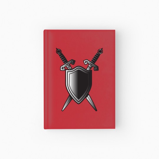 Discover Shield With 2 Swords Crossed Hardcover Journal