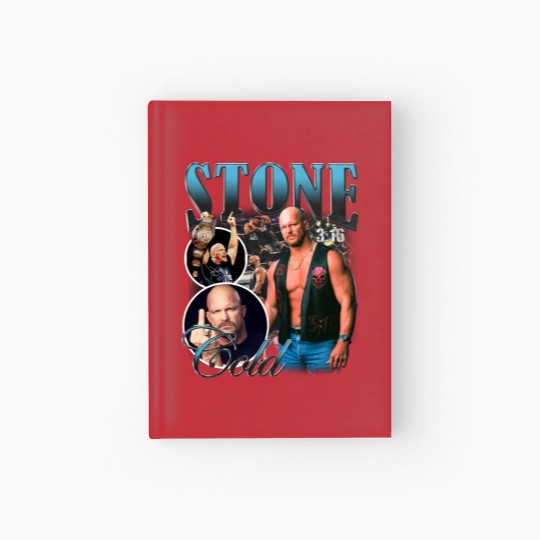 Discover Vintage Bootleg Style Stone Cold Hardcover Journal, Steve Austin Wrestling Hardcover Journal