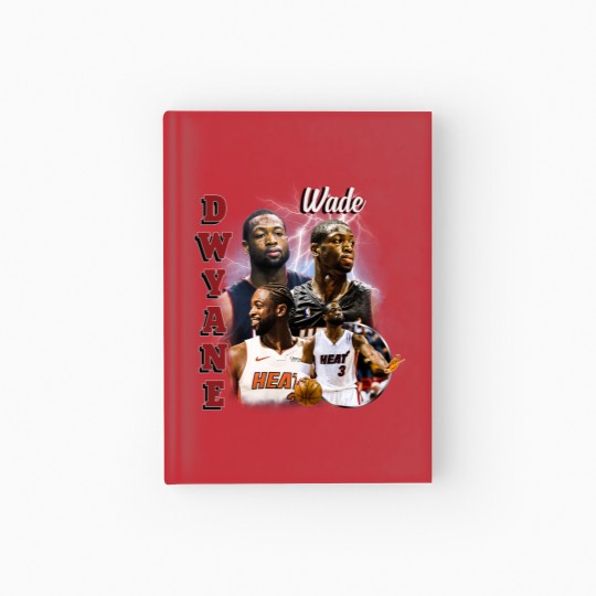 Discover Dwyane Wade Vintage Hardcover Journal, Vintage 90s Graphic Style Dwyane Wade Hardcover Journal