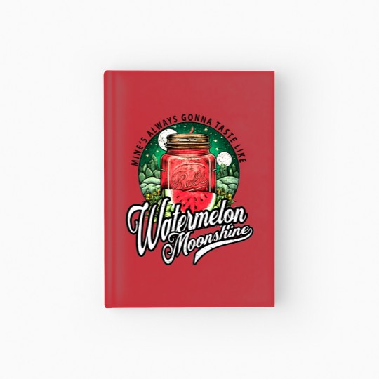 Discover Watermelon Moonshine Retro Country Music Hardcover Journal